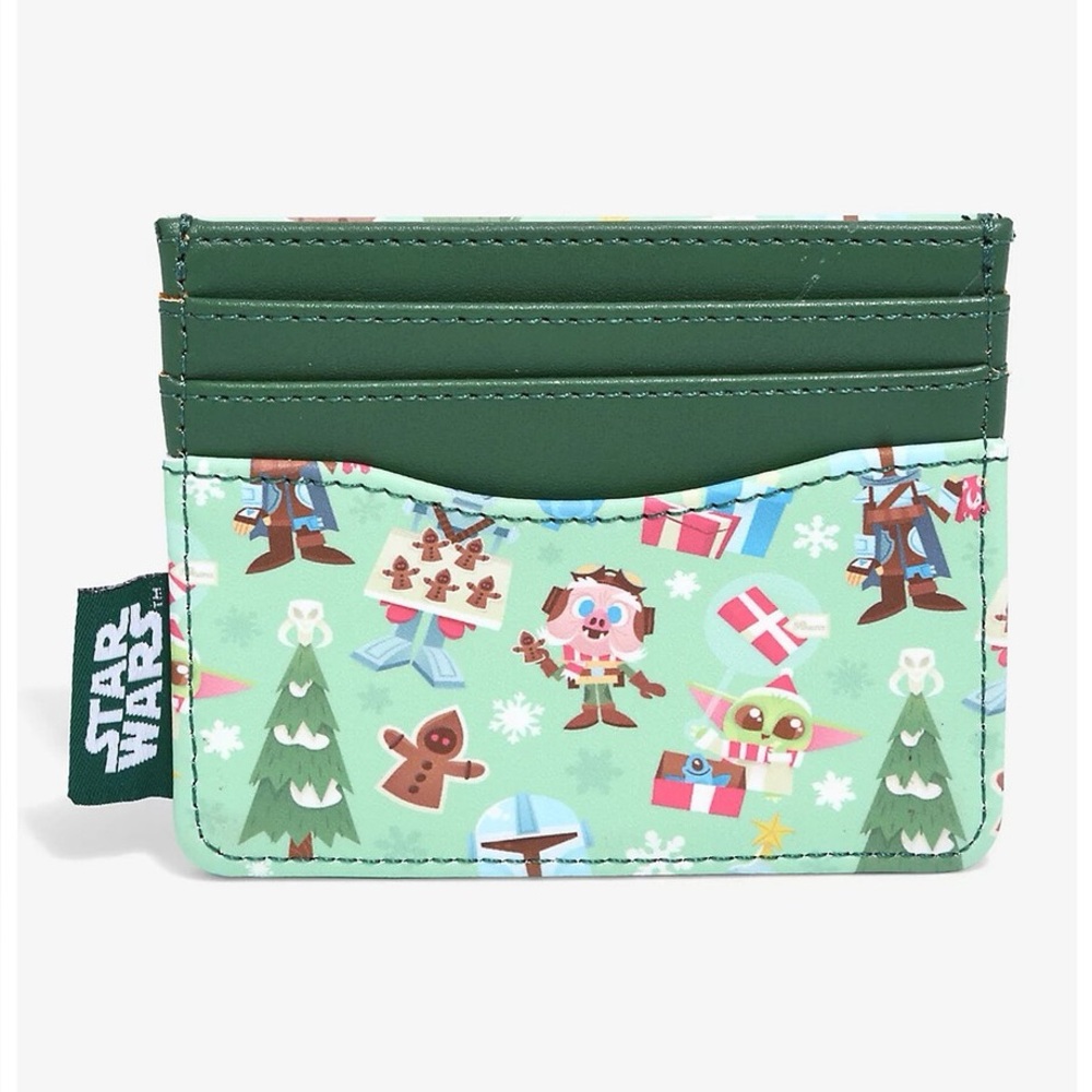 Loungefly Star Wars The Mandalorian Baby Yoda Grogu Holidays Cardholder
